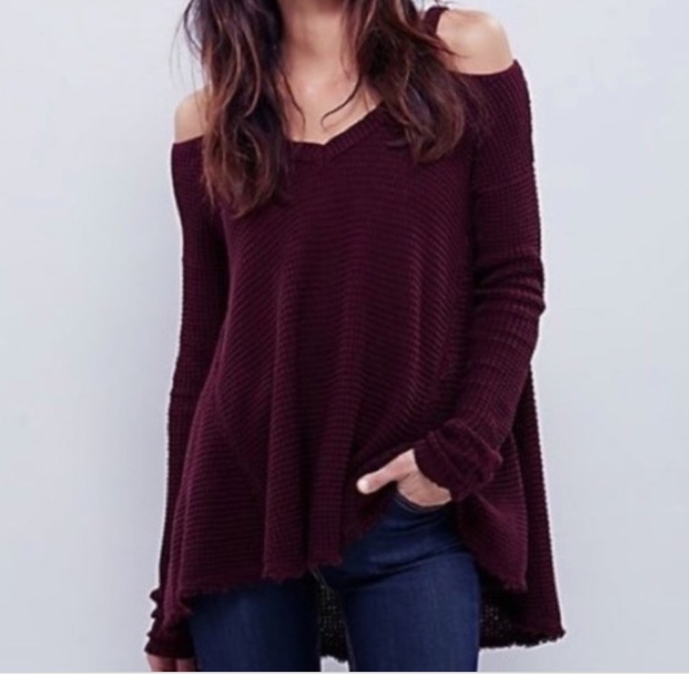 Free people moonshine v neck sweater